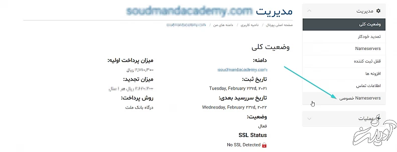ایجاد DNS اختصاصی برای دامنه com